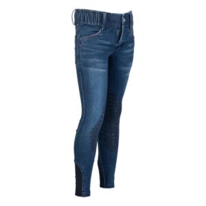 Rijbroek -Aymee Denim- siliconen kniestuk- HKM